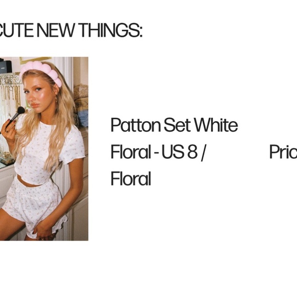 Princess Polly lounge/sleeper set of crop top and boy shorts. - Picture 3 of 7